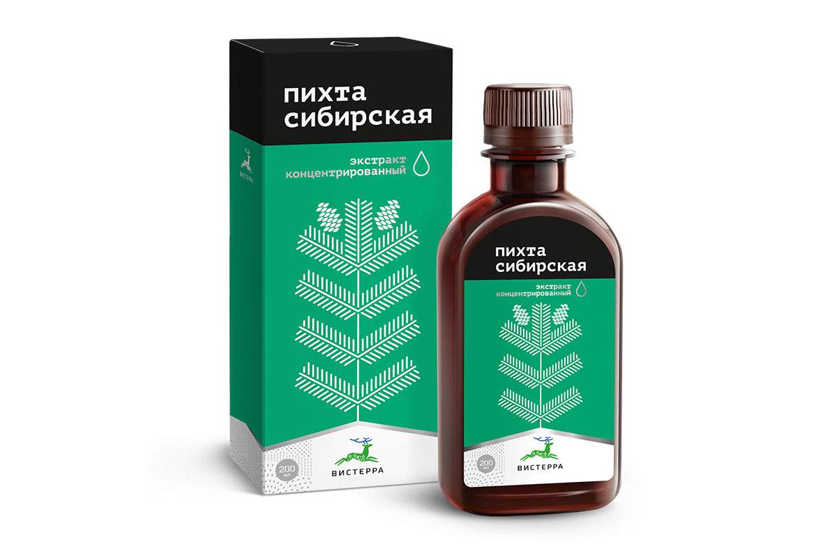 ПИХТА СИБИРСКАЯ. Концентрированный экстракт с фруктозой. 200 мл.